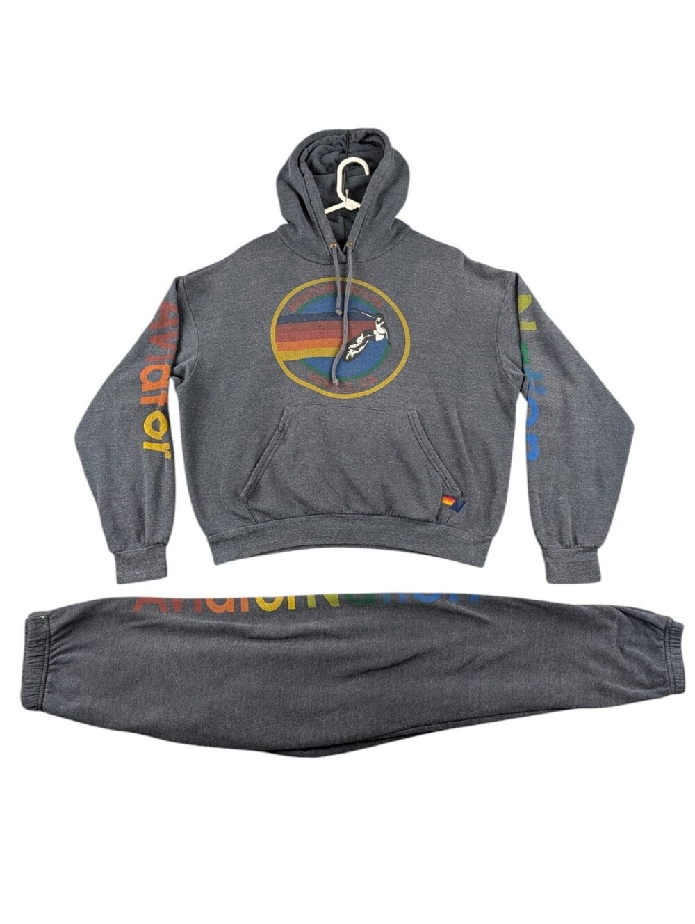 Aviator Nation Related Venice Hoodie Joggers Set Charcoal XS Top S Pants - Picture 2 of 12